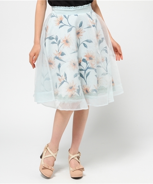 Axes Femme アクシーズファム の 花柄オーガンジースカート スカート Wear
