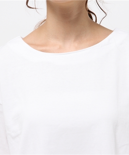 ikka(イッカ)の「ビッグTチュニック(Tシャツ/カットソー・レディース・オフホワイト/ブラウン/ブラック・LARGE/MEDIUM)」の7枚目の写真