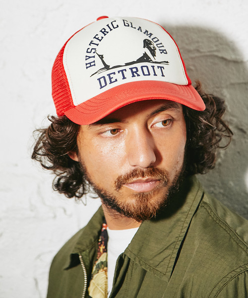 HYSTERIC GLAMOUR(ヒステリックグラマー)の「HYS COLLEGE PARTY pt メッシュCAP(キャップ・メンズ・レッド/グリーン/ネイビー/ブラック・FREE)」の4枚目の写真