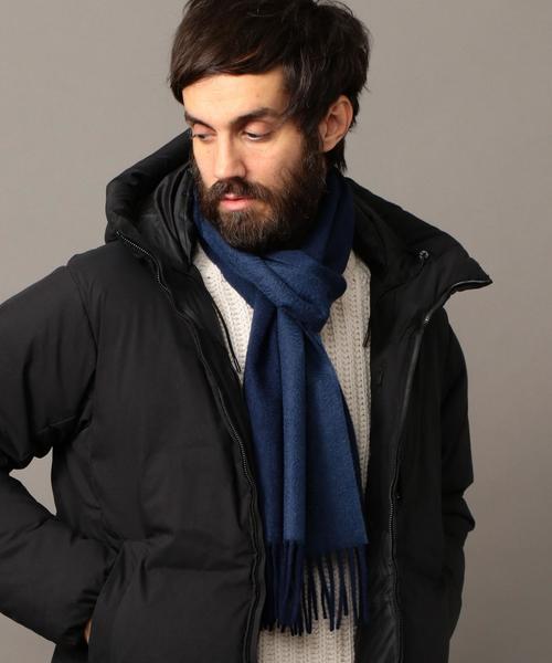 BEAUTY&YOUTH UNITED ARROWS（ビューティーアンドユースユナイテッドアローズ）の「BY ∴ リバーシブル カシミヤ マフラー◆（マフラー・メンズ・ブラック/ライトグレー/ネイビー/ワイン・ﾌﾘ-）」の3枚目の写真