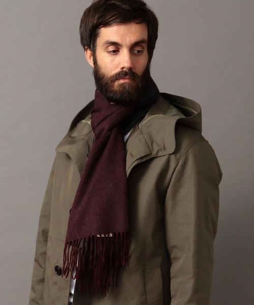 BEAUTY&YOUTH UNITED ARROWS（ビューティーアンドユースユナイテッドアローズ）の「BY ∴ リバーシブル カシミヤ マフラー◆（マフラー・メンズ・ブラック/ライトグレー/ネイビー/ワイン・ﾌﾘ-）」の18枚目の写真