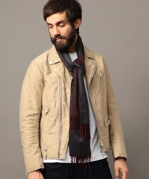 BEAUTY&YOUTH UNITED ARROWS（ビューティーアンドユースユナイテッドアローズ）の「BY ∴ リバーシブル カシミヤ マフラー◆（マフラー・メンズ・ブラック/ライトグレー/ネイビー/ワイン・ﾌﾘ-）」の20枚目の写真