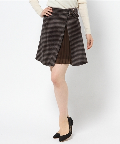 JILL by JILL STUART（ジルバイジルスチュアート）の「PLEATS WRAP SKIRT（スカート・レディース・ブラック/グレー・SMALL/MEDIUM）」の2枚目の写真