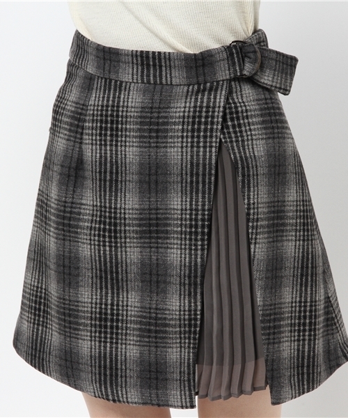 JILL by JILL STUART（ジルバイジルスチュアート）の「PLEATS WRAP SKIRT（スカート・レディース・ブラック/グレー・SMALL/MEDIUM）」の6枚目の写真