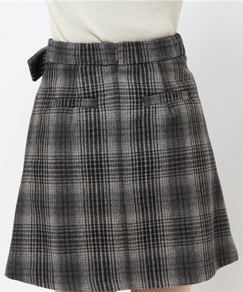 JILL by JILL STUART（ジルバイジルスチュアート）の「PLEATS WRAP SKIRT（スカート・レディース・ブラック/グレー・SMALL/MEDIUM）」の7枚目の写真