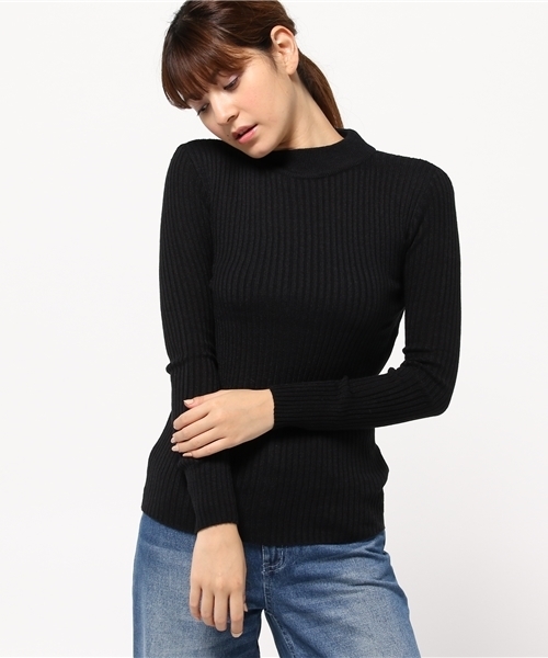 Shelly island（シェリーアイランド）の「【Shelly island】ボトルネックリブニットプルオーバー（ニット/セーター・レディース・ボルドー/ホワイト/ベージュ/ブラック/カーキ/グレー・FREE）」の13枚目の写真