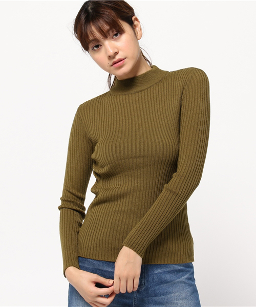 Shelly island（シェリーアイランド）の「【Shelly island】ボトルネックリブニットプルオーバー（ニット/セーター・レディース・ボルドー/ホワイト/ベージュ/ブラック/カーキ/グレー・FREE）」の14枚目の写真