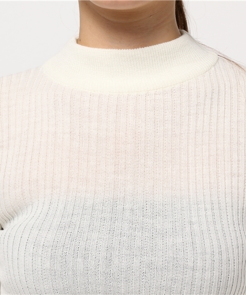 Shelly island（シェリーアイランド）の「【Shelly island】ボトルネックリブニットプルオーバー（ニット/セーター・レディース・ボルドー/ホワイト/ベージュ/ブラック/カーキ/グレー・FREE）」の10枚目の写真