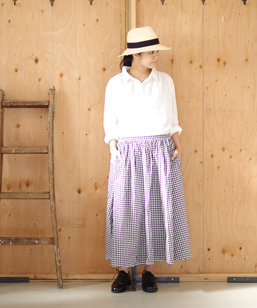 ichi（イチ）の「【別注アイテム】　i c h i コットンタイプライター　フレアースカート（スカート・レディース・ブラック/ストライプ/レッド系その他/ブラック系その他・ONE SIZE）」の3枚目の写真