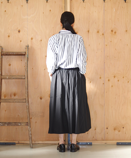 ichi（イチ）の「【別注アイテム】　i c h i コットンタイプライター　フレアースカート（スカート・レディース・ブラック/ストライプ/レッド系その他/ブラック系その他・ONE SIZE）」の5枚目の写真