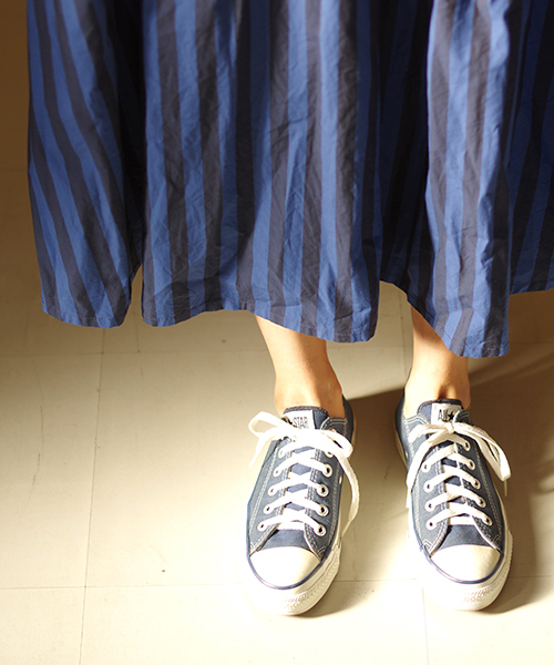 ichi（イチ）の「【別注アイテム】　i c h i コットンタイプライター　フレアースカート（スカート・レディース・ブラック/ストライプ/レッド系その他/ブラック系その他・ONE SIZE）」の6枚目の写真