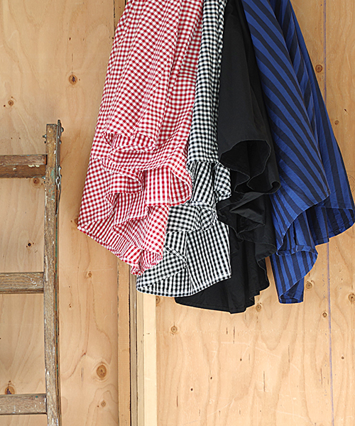 ichi（イチ）の「【別注アイテム】　i c h i コットンタイプライター　フレアースカート（スカート・レディース・ブラック/ストライプ/レッド系その他/ブラック系その他・ONE SIZE）」の11枚目の写真