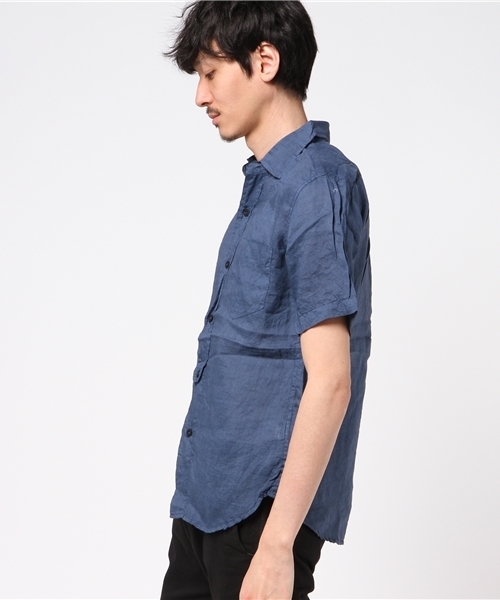 dip(ディップ)の「【dip】ディップ/ リネン 半袖シャツ(シャツ/ブラウス・メンズ・レッド/インディゴブルー・LARGE/MEDIUM/SMALL)」の7枚目の写真