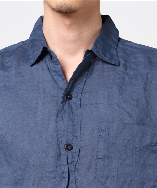 dip(ディップ)の「【dip】ディップ/ リネン 半袖シャツ(シャツ/ブラウス・メンズ・レッド/インディゴブルー・LARGE/MEDIUM/SMALL)」の9枚目の写真