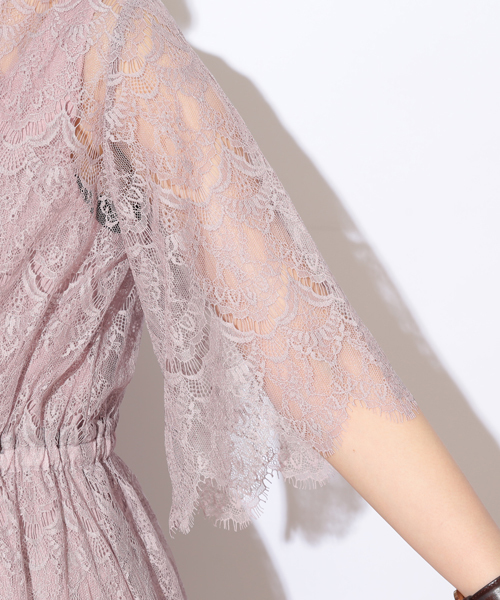 natural couture(ナチュラルクチュール)の「レース前後2WAYワンピース(ワンピース・レディース・アイボリー/ブラック/ピンク・FREE)」の16枚目の写真