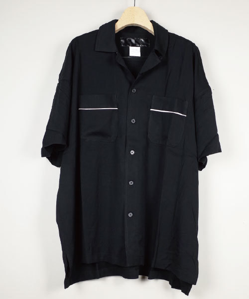 rovtski（ロフトスキー）の「rovtski 【トレンドのビッグシルエット】VANDALISM オーバーサイズオープンカラーシャツ半袖/4S17040405（シャツ/ブラウス・メンズ・ブラック/ネイビー・LARGE/MEDIUM）」の3枚目の写真