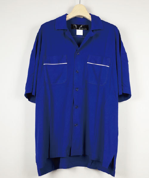 rovtski（ロフトスキー）の「rovtski 【トレンドのビッグシルエット】VANDALISM オーバーサイズオープンカラーシャツ半袖/4S17040405（シャツ/ブラウス・メンズ・ブラック/ネイビー・LARGE/MEDIUM）」の5枚目の写真