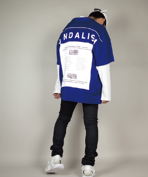 rovtski（ロフトスキー）の「rovtski 【トレンドのビッグシルエット】VANDALISM オーバーサイズオープンカラーシャツ半袖/4S17040405（シャツ/ブラウス・メンズ・ブラック/ネイビー・LARGE/MEDIUM）」の10枚目の写真