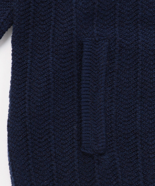MEN'S BIGI(メンズビギ)の「ラウンドカラー ニットジャケット/HEAT SOFT(カーディガン/ボレロ・メンズ・ネイビー/グレー/トリコロール/ボルドー・S/M/L)」の7枚目の写真