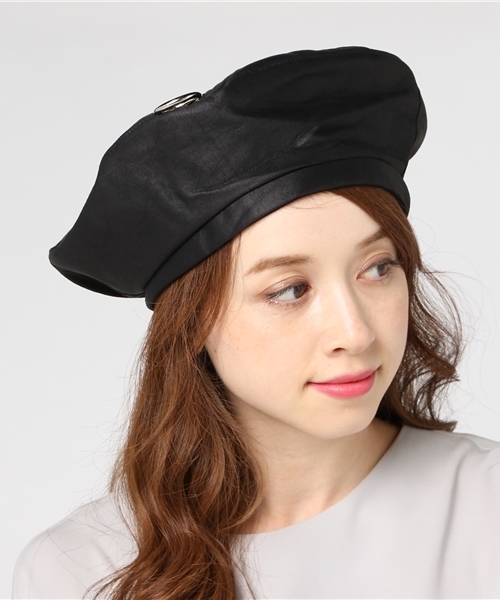 WEGO（ウィゴー）の「WEGO/ZIPレザーベレー帽（ハンチング/ベレー帽