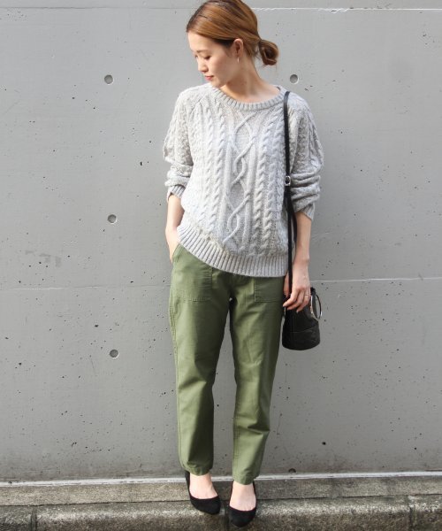 JOURNAL STANDARD relume（ジャーナルスタンダード　レリューム）の「バックサテンベイカーパンツ_#（カーゴパンツ・レディース・カーキ・34/36/38/40）」の5枚目の写真