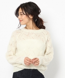 laboratory work | 【佐藤繊維】モヘヤラメ透かし柄プルオーバー【JAPAN MADE】(ニット/セーター)