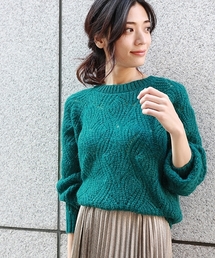 laboratory work | 【佐藤繊維】モヘヤラメ透かし柄プルオーバー【JAPAN MADE】(ニット/セーター)