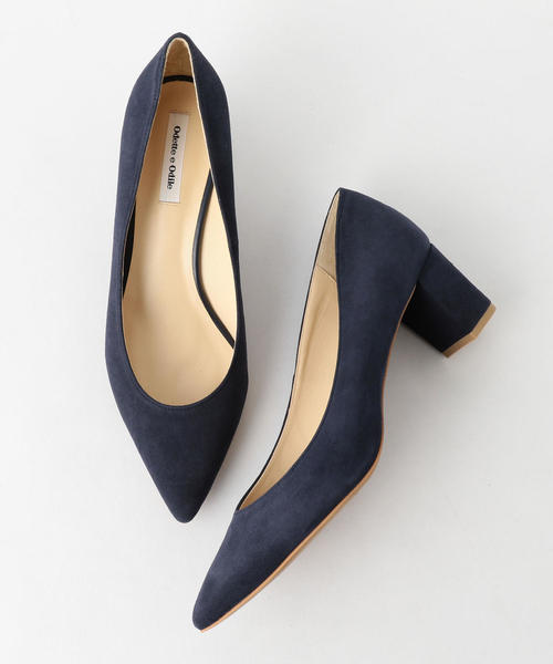 ODETTE E ODILE（オデットエオディール）の「OFD ポインテッドブロックヒール パンプス55↓↑（パンプス・レディース・ブラック/ネイビー/パープル/ターコイズブルー/モカ/オフホワイト/その他1/ライトグレー・21.5㎝/24.5cm/24cm/22cm/23.5cm/25cm/23cm/22.5cm）」の5枚目の写真