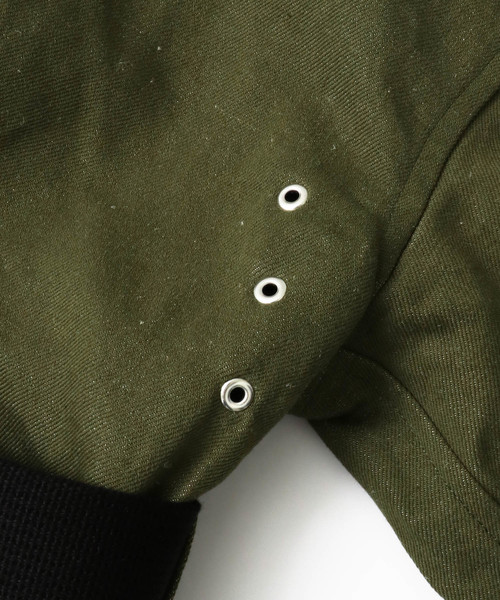 audrey and john wad（オードリーアンドジョンワッド）の「Audrey and John Wad　綿麻ヘビーチノワッシャーブルゾン∴（ブルゾン・レディース・オリーブ・ONE）」の2枚目の写真