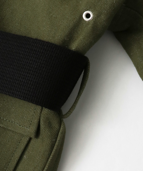 audrey and john wad（オードリーアンドジョンワッド）の「Audrey and John Wad　綿麻ヘビーチノワッシャーブルゾン∴（ブルゾン・レディース・オリーブ・ONE）」の6枚目の写真