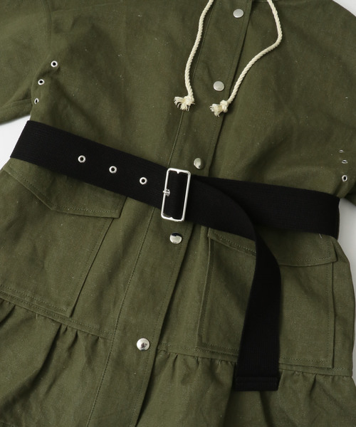 audrey and john wad（オードリーアンドジョンワッド）の「Audrey and John Wad　綿麻ヘビーチノワッシャーブルゾン∴（ブルゾン・レディース・オリーブ・ONE）」の12枚目の写真
