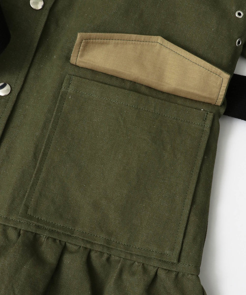 audrey and john wad（オードリーアンドジョンワッド）の「Audrey and John Wad　綿麻ヘビーチノワッシャーブルゾン∴（ブルゾン・レディース・オリーブ・ONE）」の14枚目の写真