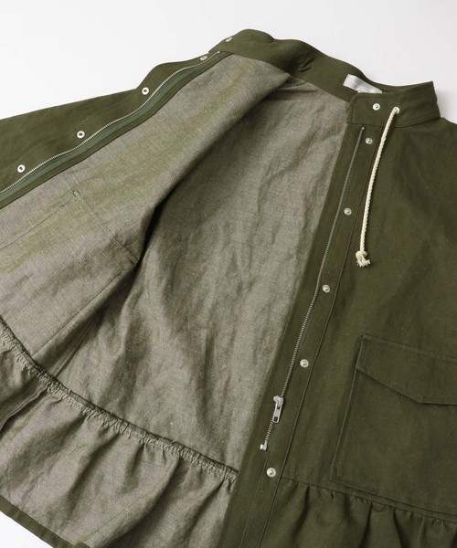 audrey and john wad（オードリーアンドジョンワッド）の「Audrey and John Wad　綿麻ヘビーチノワッシャーブルゾン∴（ブルゾン・レディース・オリーブ・ONE）」の10枚目の写真