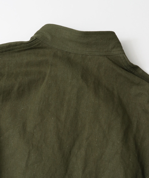 audrey and john wad（オードリーアンドジョンワッド）の「Audrey and John Wad　綿麻ヘビーチノワッシャーブルゾン∴（ブルゾン・レディース・オリーブ・ONE）」の3枚目の写真