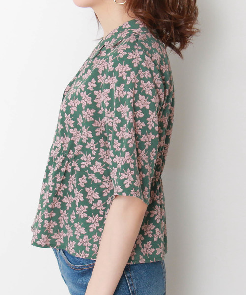 N.（N. Natural Beauty Basic）（エヌエヌナチュラルビューティーベーシック）の「◆オープンカラーボレロ（シャツ/ブラウス・レディース・ブラック系その他/グリーン系その他・MEDIUM）」の11枚目の写真