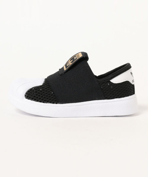 こども ビームス（コドモビームス）の「adidas / オリジナルス スーパースター SS SMR360 I 18 (ユニセックス 12～16.5cm)（スニーカー・キッズ・ブラック/ブルー・12/15 /13/14/16/14.5/15.5/13.5/16.5）」の6枚目の写真