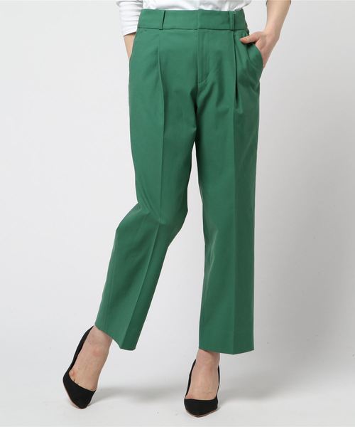 SHIPS(シップス)の「ソリッドテーパードパンツ(その他パンツ・レディース・グリーン/ブラック・34/38/36)」の1枚目の写真