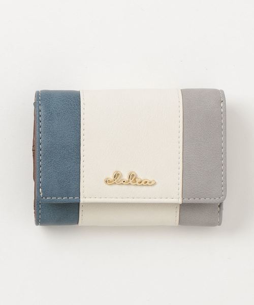 トリコロールカラー三つ折りミニ財布（財布）｜Clelia（クレリア）