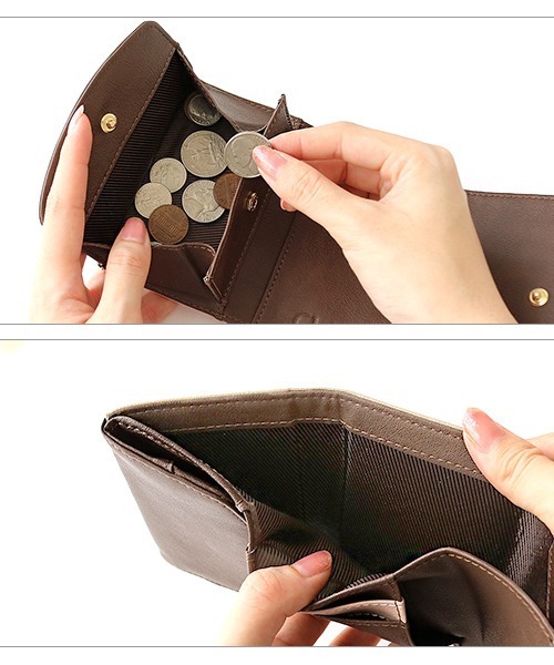 トリコロールカラー三つ折りミニ財布（財布）｜Clelia（クレリア）