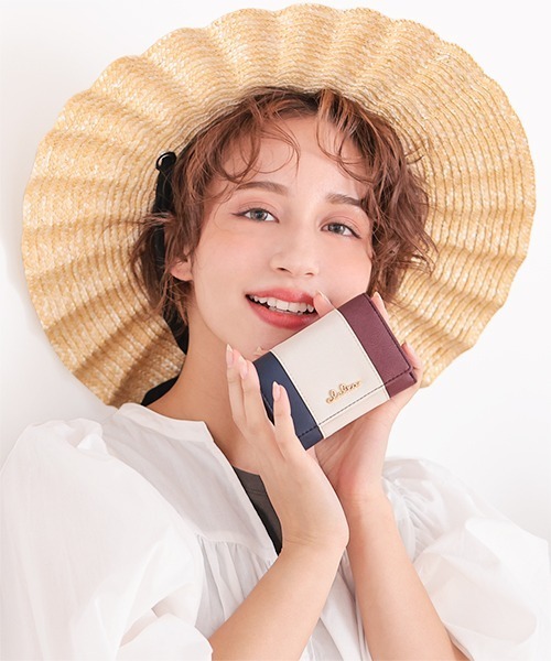 トリコロールカラー三つ折りミニ財布（財布）｜Clelia（クレリア）