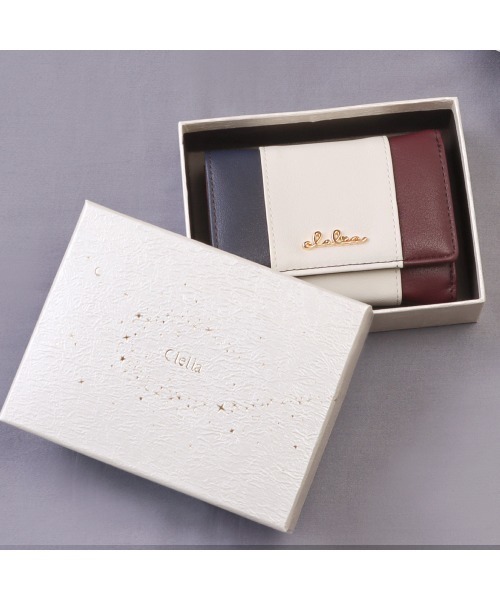 トリコロールカラー三つ折りミニ財布（財布）｜Clelia（クレリア）