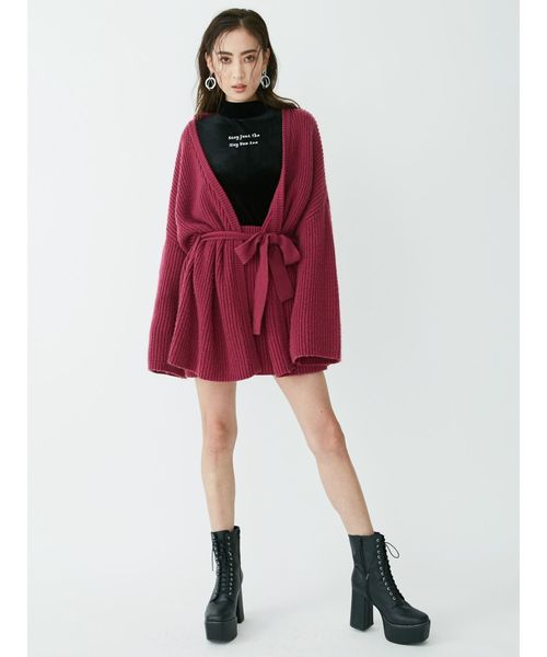 EVRIS（エヴリス）の「レースアップショートブーツ（ブーツ・レディース・ブラック/ボルドー・SMALL/MEDIUM/LARGE）」の4枚目の写真
