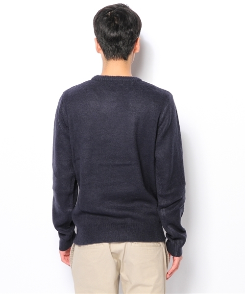 WEGO（ウィゴー）の「WEGO/カレッジセーター（ニット/セーター・メンズ・ネイビー/ケリー/イエロー/ホワイト/ワイン・MEDIUM/LARGE）」の8枚目の写真