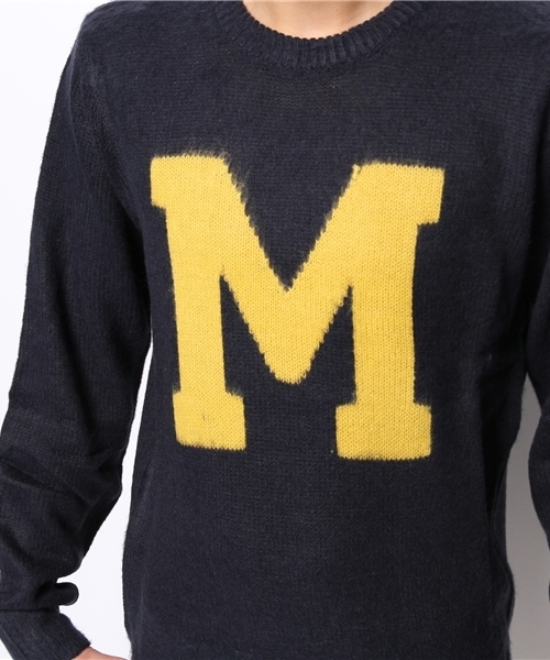 WEGO（ウィゴー）の「WEGO/カレッジセーター（ニット/セーター・メンズ・ネイビー/ケリー/イエロー/ホワイト/ワイン・MEDIUM/LARGE）」の11枚目の写真