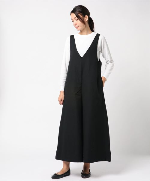 LOWRYS FARM(ローリーズファーム)の「Vアキサロペット 808818(サロペット/オーバーオール・レディース・ブラック/ベージュ/グレー・MEDIUM/LARGE)」の6枚目の写真