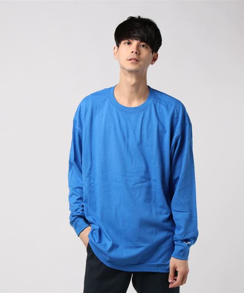 Champion(チャンピオン)の「Champion/チャンピオン オーバーサイズL/S TEE(Tシャツ/カットソー・メンズ・ホワイト/ブラック/ネイビー/レッド/杢グレー/ロイヤルブルー・SMALL/MEDIUM/LARGE/X-LARGE)」の6枚目の写真