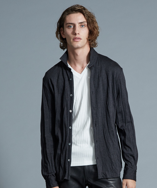 5351 POUR LES HOMMES（ゴーサンゴーイチプールオム）の「ハウンドトゥースジャージーシャツ（シャツ/ブラウス・メンズ・チャコールグレー/グレー・44/46/48/50）」の13枚目の写真