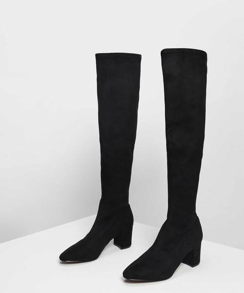 CHARLES & KEITH(チャールズ & キース)の「クラシックニーブーツ / Classic Knee Boots(ブーツ・レディース・ブラック/パープル・23cm/23.5cm/24.5cm/25cm)」の4枚目の写真