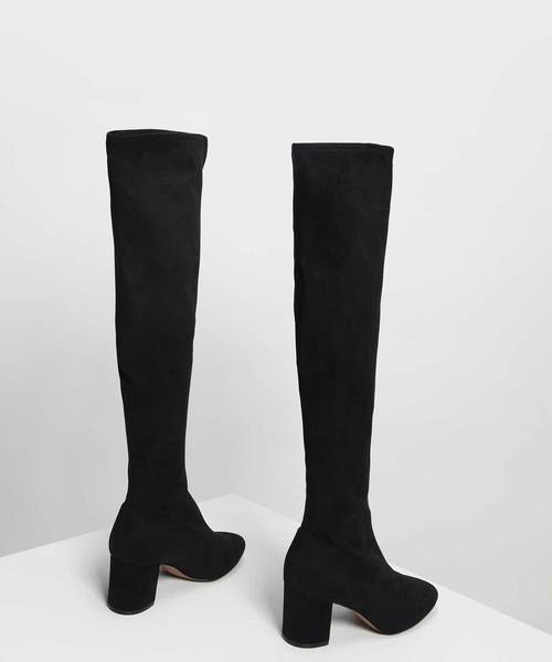 CHARLES & KEITH(チャールズ & キース)の「クラシックニーブーツ / Classic Knee Boots(ブーツ・レディース・ブラック/パープル・23cm/23.5cm/24.5cm/25cm)」の6枚目の写真