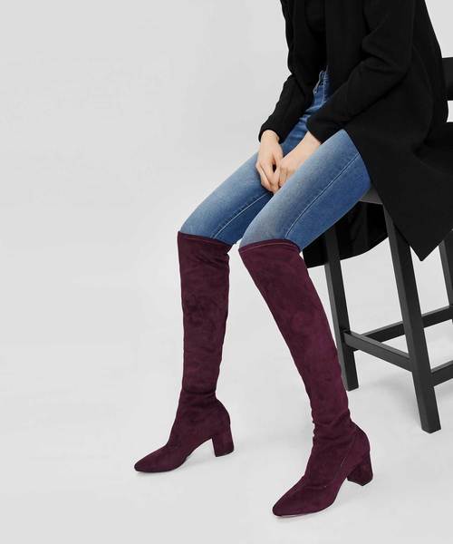 CHARLES & KEITH(チャールズ & キース)の「クラシックニーブーツ / Classic Knee Boots(ブーツ・レディース・ブラック/パープル・23cm/23.5cm/24.5cm/25cm)」の9枚目の写真